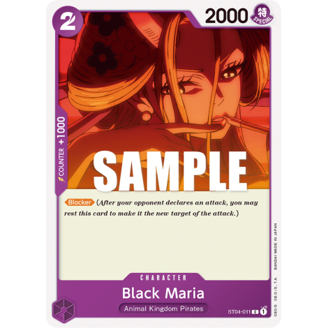 Black Maria: Carte One Piece Animal Kingdom Pirates-[ST-04] N°ST04-011