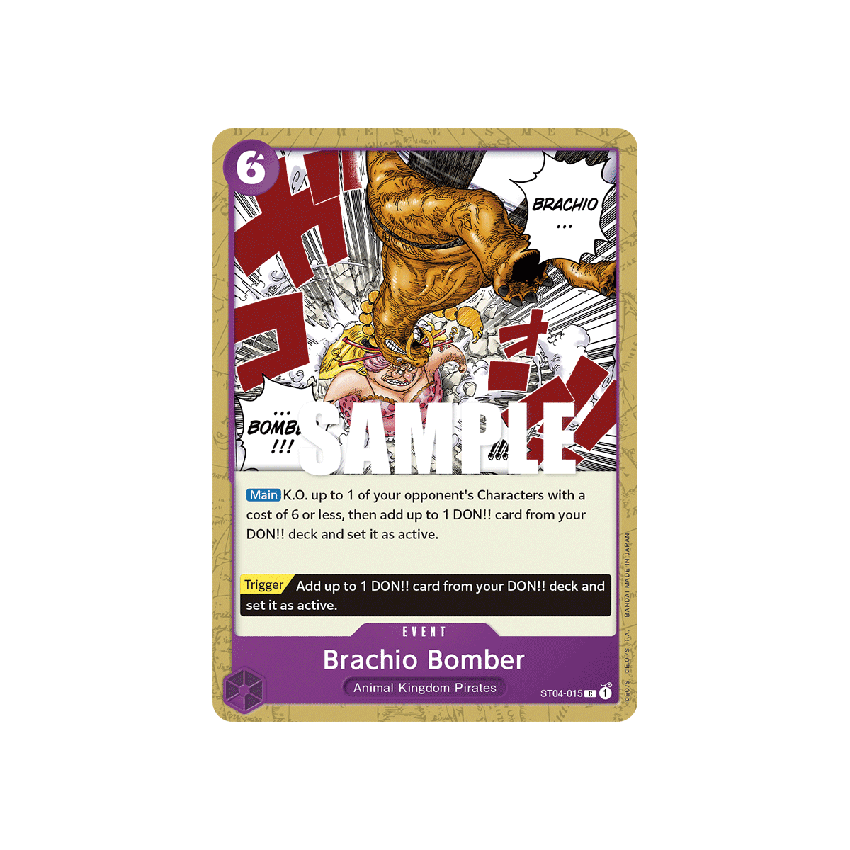 Brachio Bomber: Carte One Piece Animal Kingdom Pirates-[ST-04] N°ST04-015