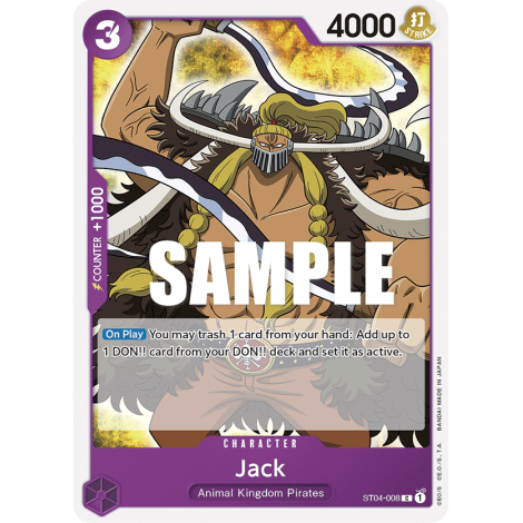 Jack: Carte One Piece Animal Kingdom Pirates-[ST-04] N°ST04-008