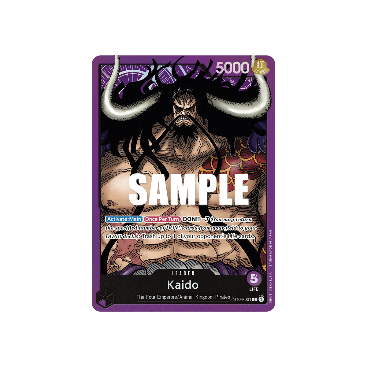 Kaido: Carte One Piece Animal Kingdom Pirates-[ST-04] N°ST04-001