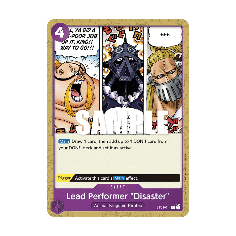 Lead Performer "Disaster": Carte One Piece Animal Kingdom Pirates-[ST-04] N°ST04-014