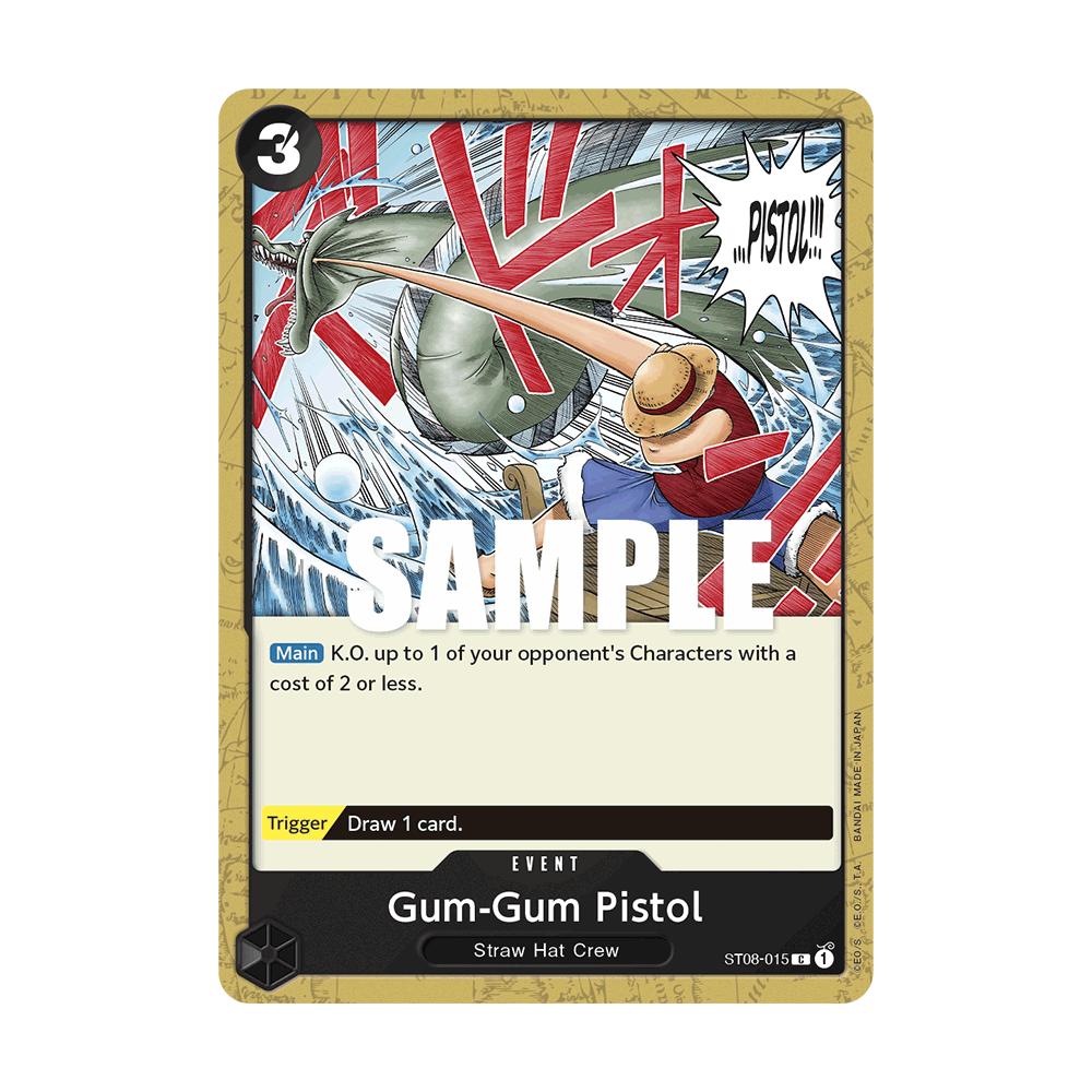 Gum-Gum Pistol: Carte One Piece Monkey D. Luffy-[ST-08] N°ST08-015