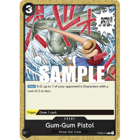 Gum-Gum Pistol: Carte One Piece Monkey D. Luffy-[ST-08] N°ST08-015