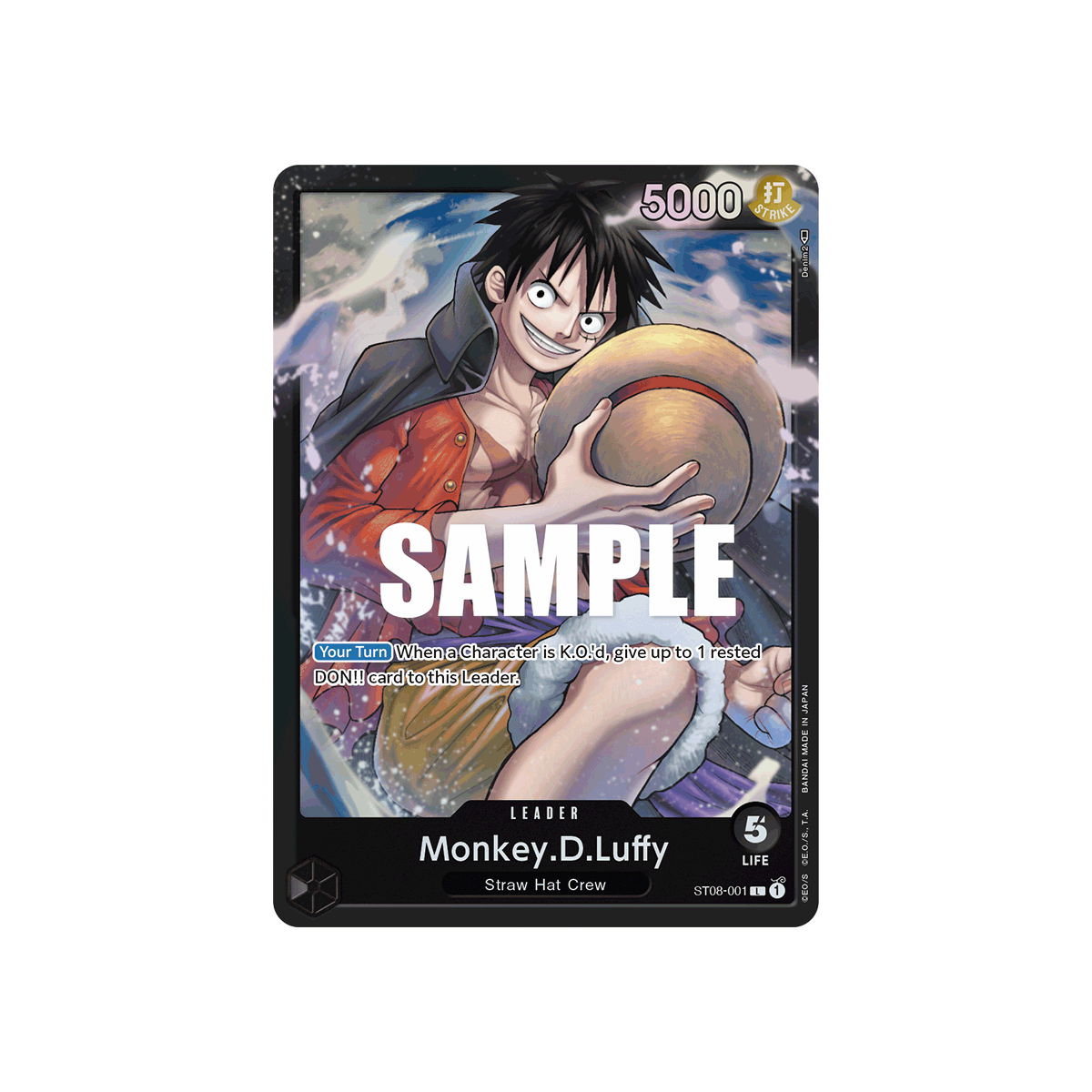 Monkey.D.Luffy: Carte One Piece Monkey D. Luffy-[ST-08] N°ST08-001