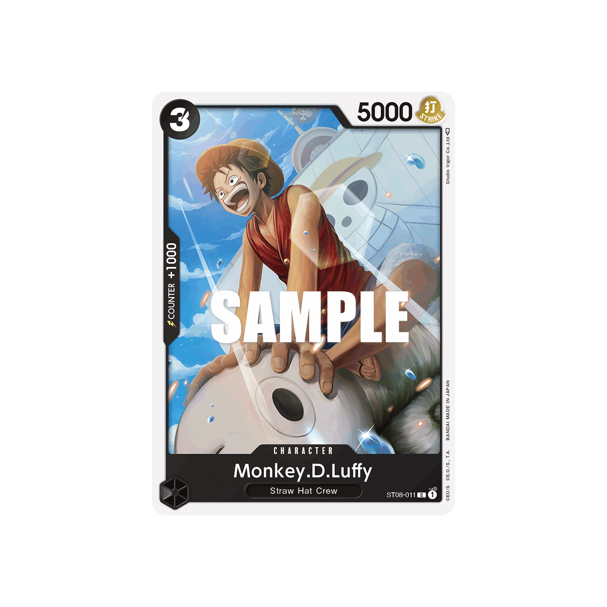 Monkey.D.Luffy: Carte One Piece Monkey D. Luffy-[ST-08] N°ST08-011