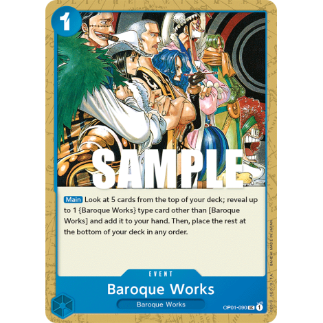 Baroque Works: Carte One Piece ROMANCE DAWN [OP01] N°OP01-090