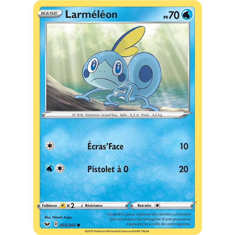 Larméléon 055/202 : Joyau Commune (Brillante) de l'extension Pokémon Épée et Bouclier