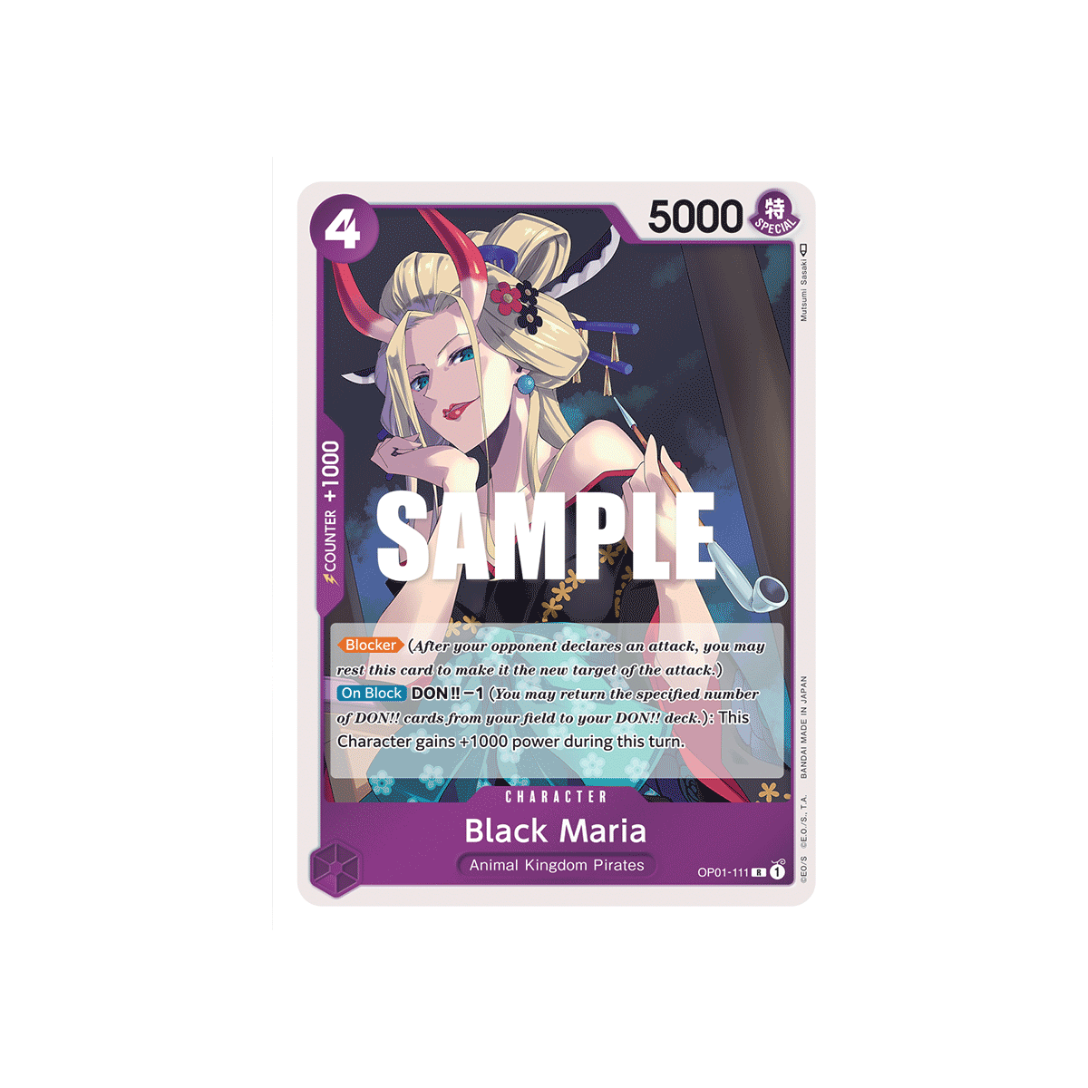 Black Maria: Carte One Piece ROMANCE DAWN [OP01] N°OP01-111