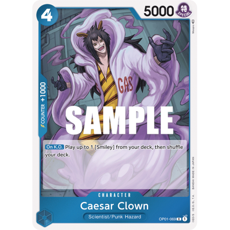 Caesar Clown: Carte One Piece ROMANCE DAWN [OP01] N°OP01-069