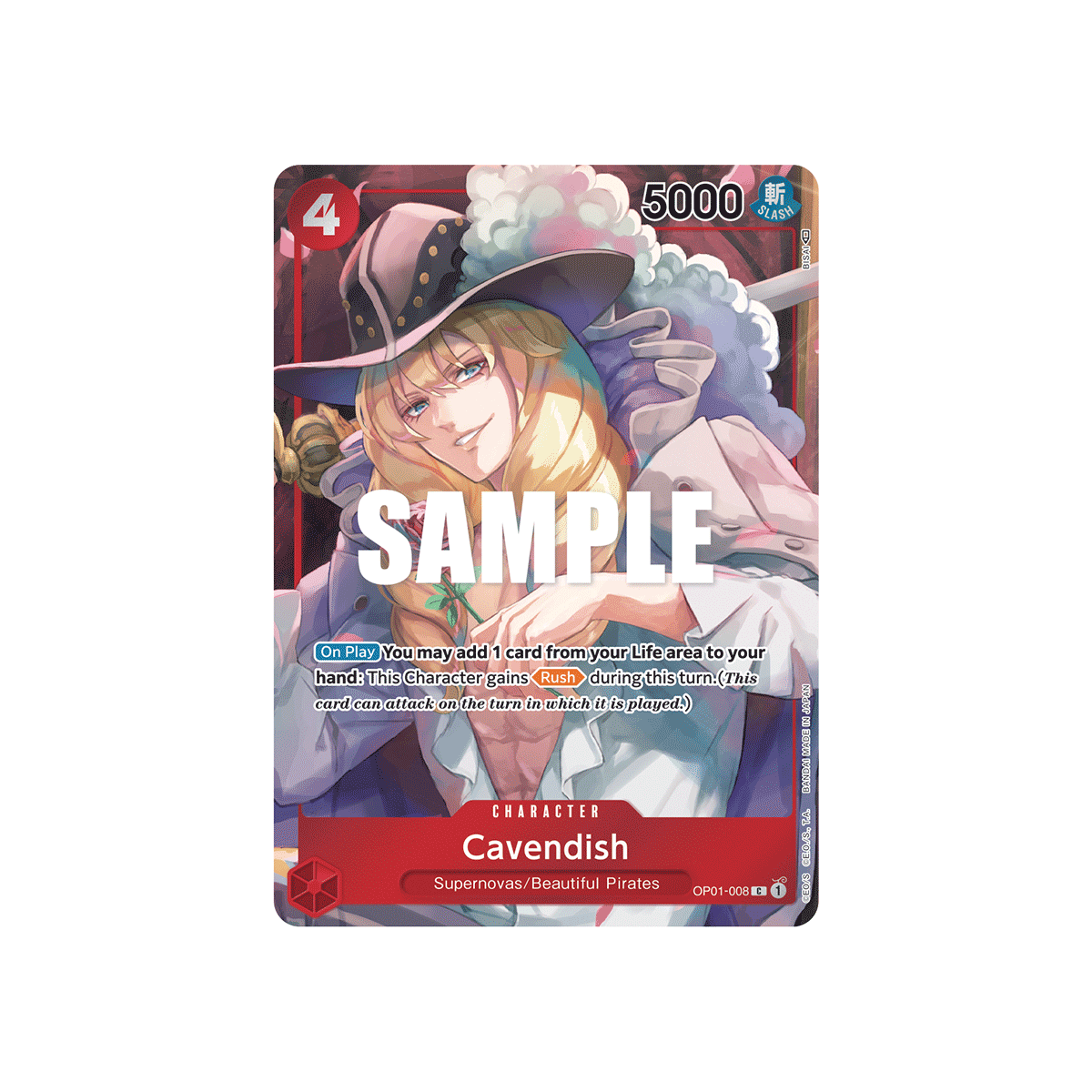 Cavendish: Carte One Piece ROMANCE DAWN [OP01] N°OP01-008