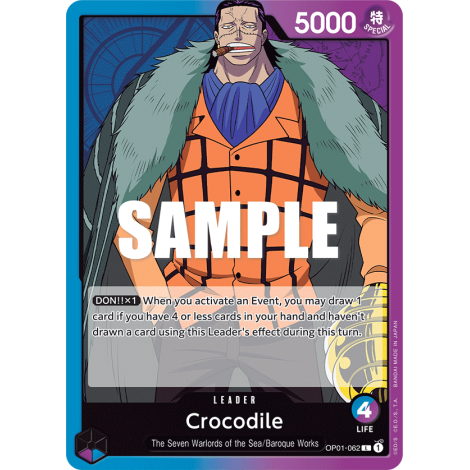 Crocodile: Carte One Piece ROMANCE DAWN [OP01] N°OP01-062