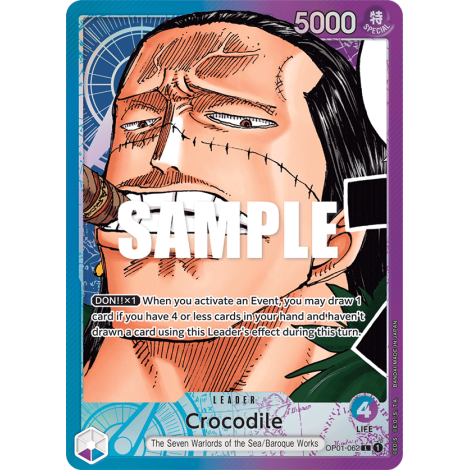 Crocodile: Carte One Piece ROMANCE DAWN [OP01] N°OP01-062