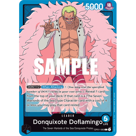 Donquixote Doflamingo: Carte One Piece ROMANCE DAWN [OP01] N°OP01-060