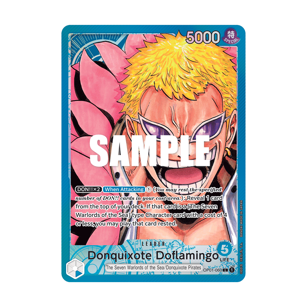 Donquixote Doflamingo: Carte One Piece ROMANCE DAWN [OP01] N°OP01-060