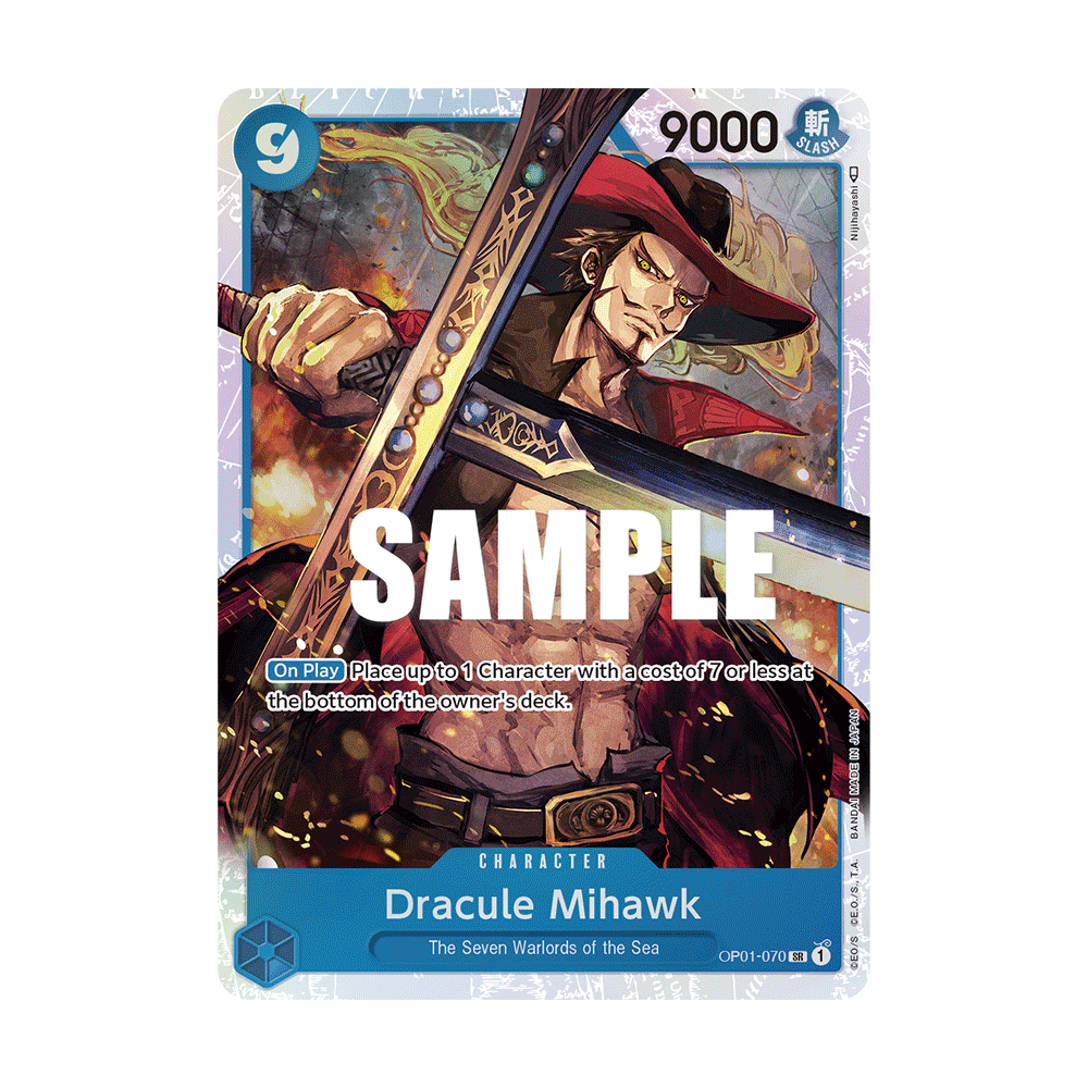 Dracule Mihawk: Carte One Piece ROMANCE DAWN [OP01] N°OP01-070