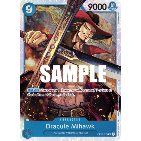 Dracule Mihawk: Carte One Piece ROMANCE DAWN [OP01] N°OP01-070