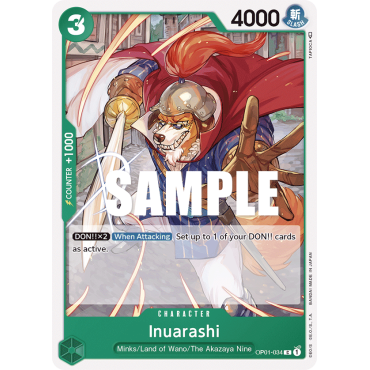 Inuarashi: Carte One Piece ROMANCE DAWN [OP01] N°OP01-034