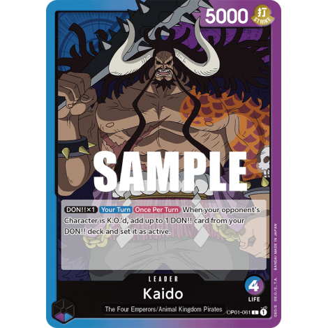 Kaido: Carte One Piece ROMANCE DAWN [OP01] N°OP01-061