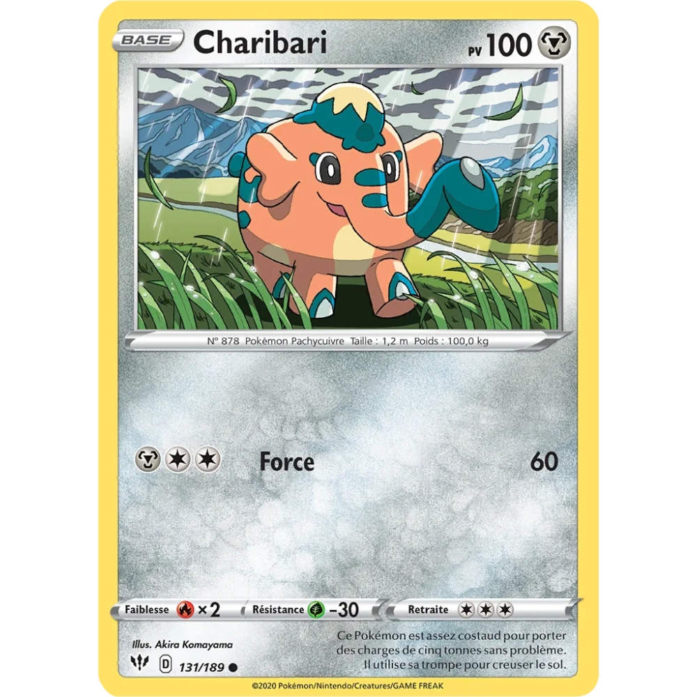 Charibari 131/189 : Joyau Commune (Brillante) de l'extension Pokémon Épée et Bouclier Ténèbres Embrasées