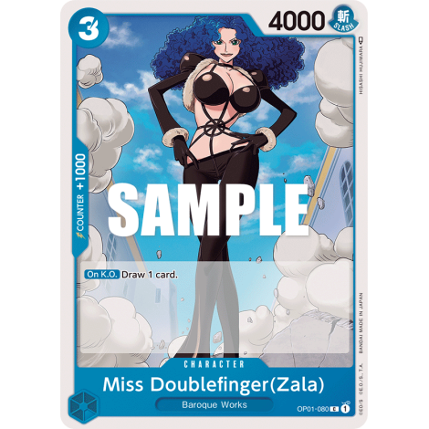 Miss Doublefinger(Zala): Carte One Piece ROMANCE DAWN [OP01] N°OP01-080