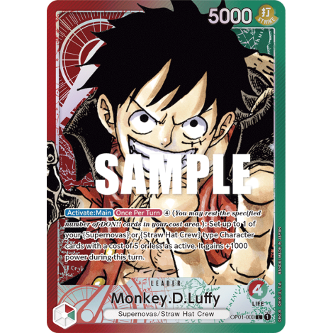 Monkey.D.Luffy : Carte One Piece ROMANCE DAWN [OP01] N°OP01-003