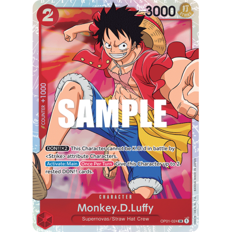 Monkey.D.Luffy: Carte One Piece ROMANCE DAWN [OP01] N°OP01-024