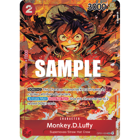 Monkey.D.Luffy: Carte One Piece ROMANCE DAWN [OP01] N°OP01-024