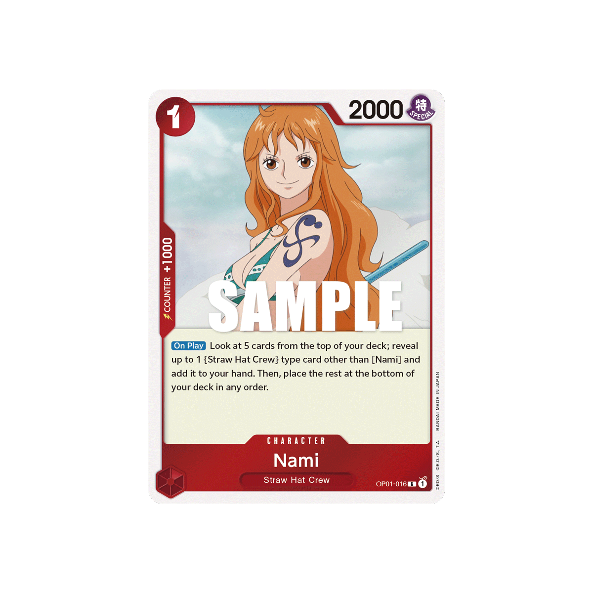 Nami: Carte One Piece ROMANCE DAWN [OP01] N°OP01-016