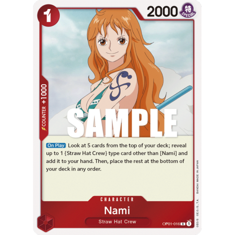 Nami: Carte One Piece ROMANCE DAWN [OP01] N°OP01-016