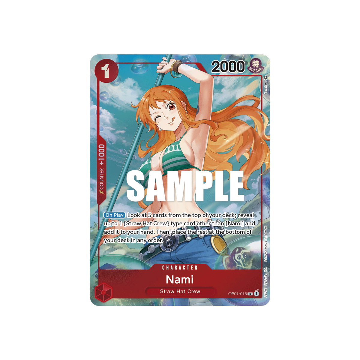 Nami: Carte One Piece ROMANCE DAWN [OP01] N°OP01-016