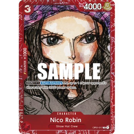 Nico Robin Carte One Piece Premium Card Collection FILM RED N°OP01-017