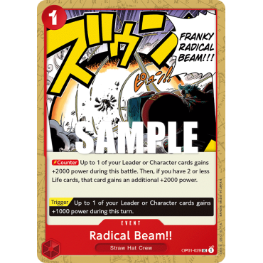 Radical Beam!!: Carte One Piece ROMANCE DAWN [OP01] N°OP01-029