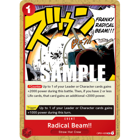 Radical Beam!!: Carte One Piece ROMANCE DAWN [OP01] N°OP01-029