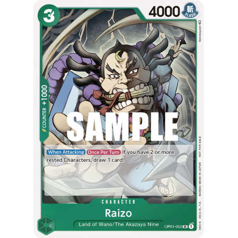 Raizo: Carte One Piece Included in Event Pack Vol.2 N°OP01-052