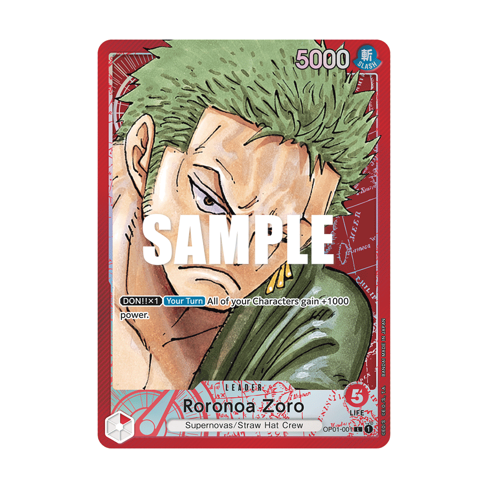 Roronoa Zoro: Carte One Piece ROMANCE DAWN [OP01] N°OP01-001