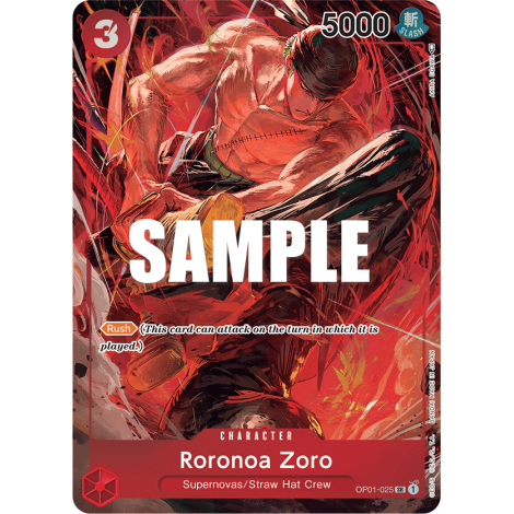 Roronoa Zoro: Carte One Piece ROMANCE DAWN [OP01] N°OP01-025