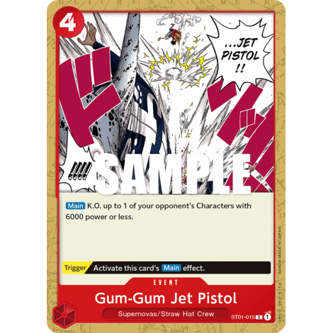 Gum-Gum Jet Pistol: Carte One Piece Straw Hat Crew-[ST-01] N°ST01-015