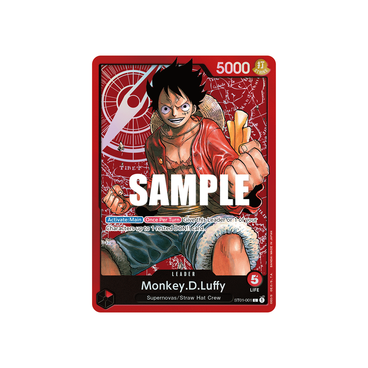 Monkey.D.Luffy: Carte One Piece Straw Hat Crew-[ST-01] N°ST01-001