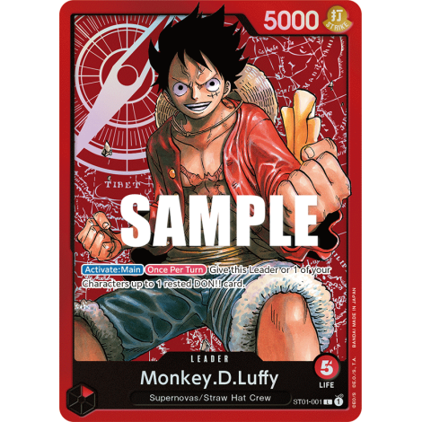 Monkey.D.Luffy: Carte One Piece Straw Hat Crew-[ST-01] N°ST01-001