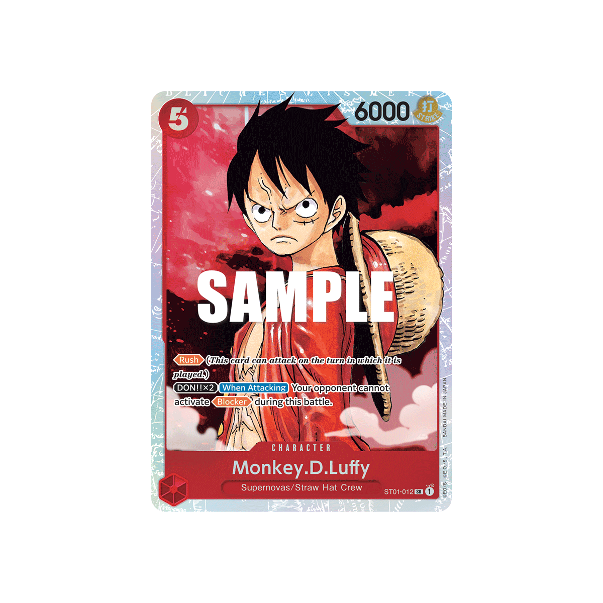 Monkey.D.Luffy: Carte One Piece Straw Hat Crew-[ST-01] N°ST01-012