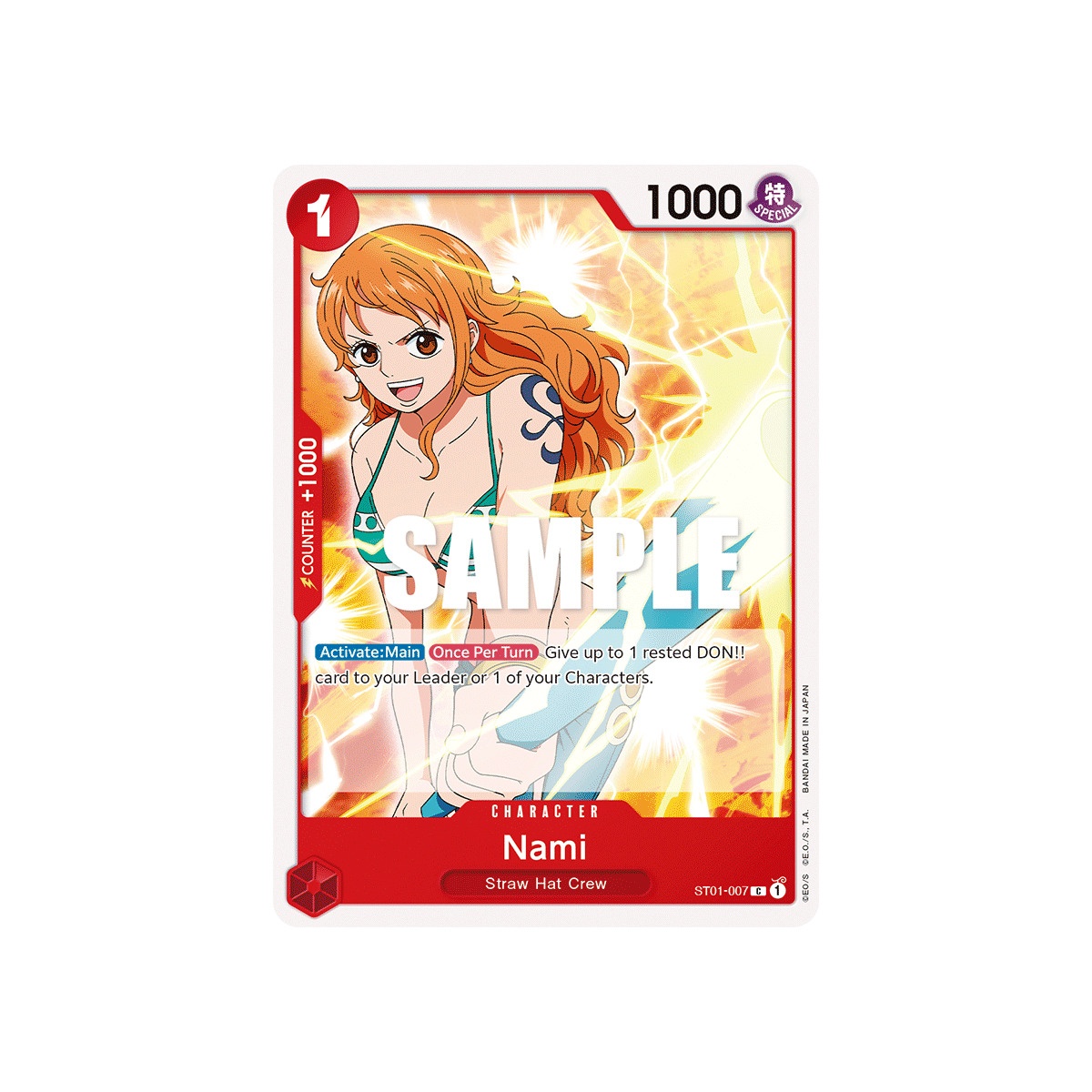 Nami: Carte One Piece Straw Hat Crew-[ST-01] N°ST01-007