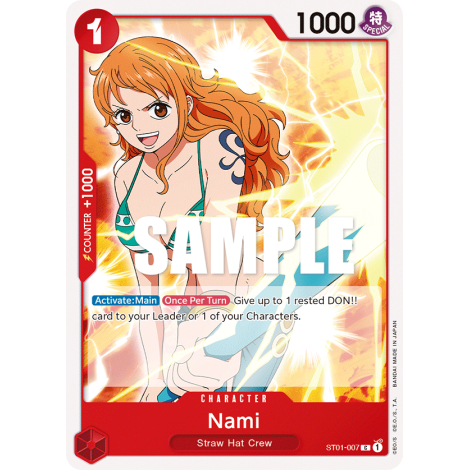 Nami: Carte One Piece Straw Hat Crew-[ST-01] N°ST01-007