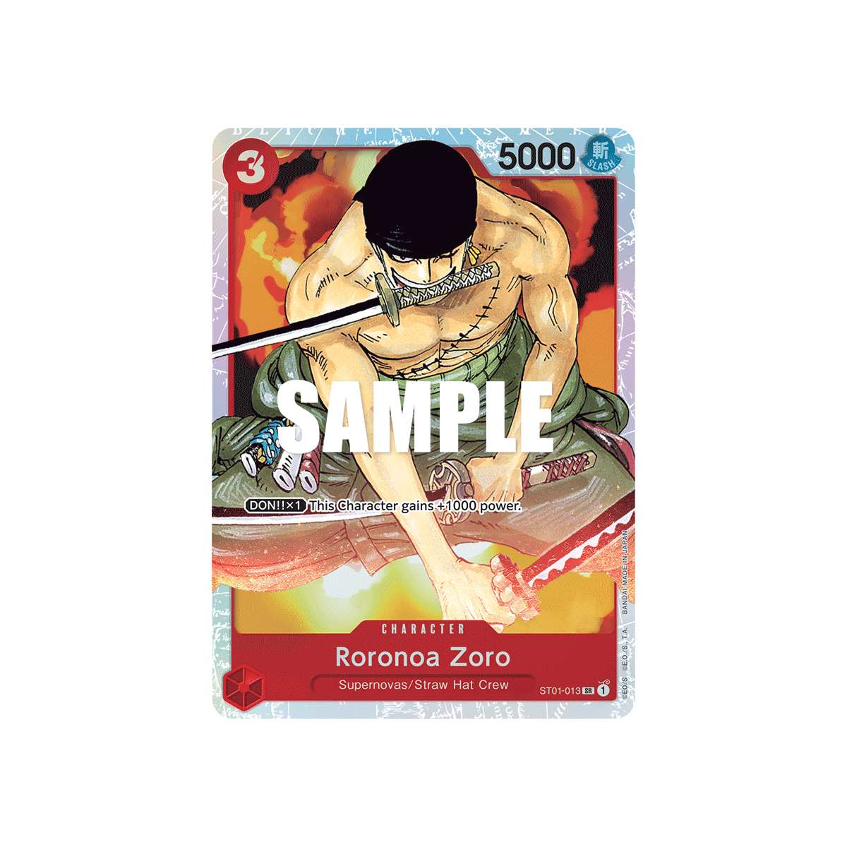 Roronoa Zoro: Carte One Piece Straw Hat Crew-[ST-01] N°ST01-013