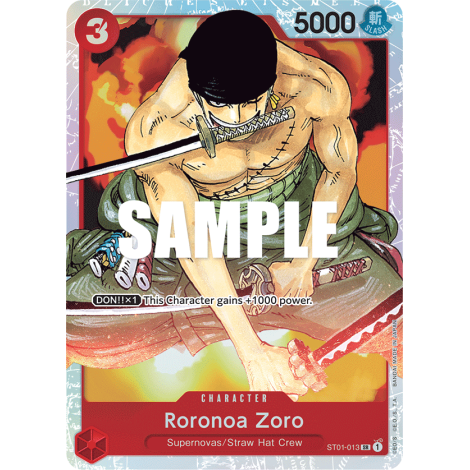 Roronoa Zoro: Carte One Piece Straw Hat Crew-[ST-01] N°ST01-013