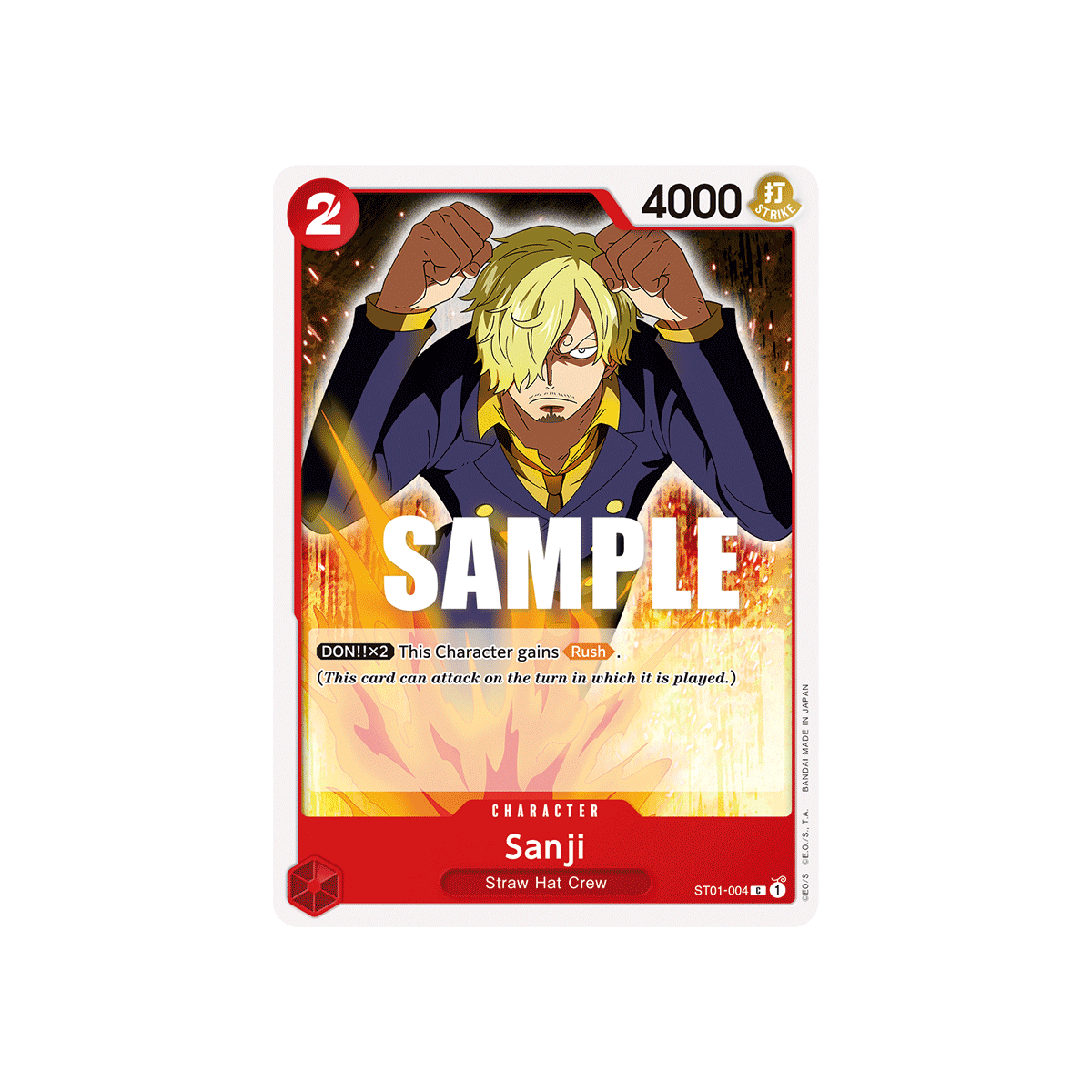 Sanji: Carte One Piece Straw Hat Crew-[ST-01] N°ST01-004