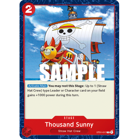 Thousand Sunny: Carte One Piece Straw Hat Crew-[ST-01] N°ST01-017