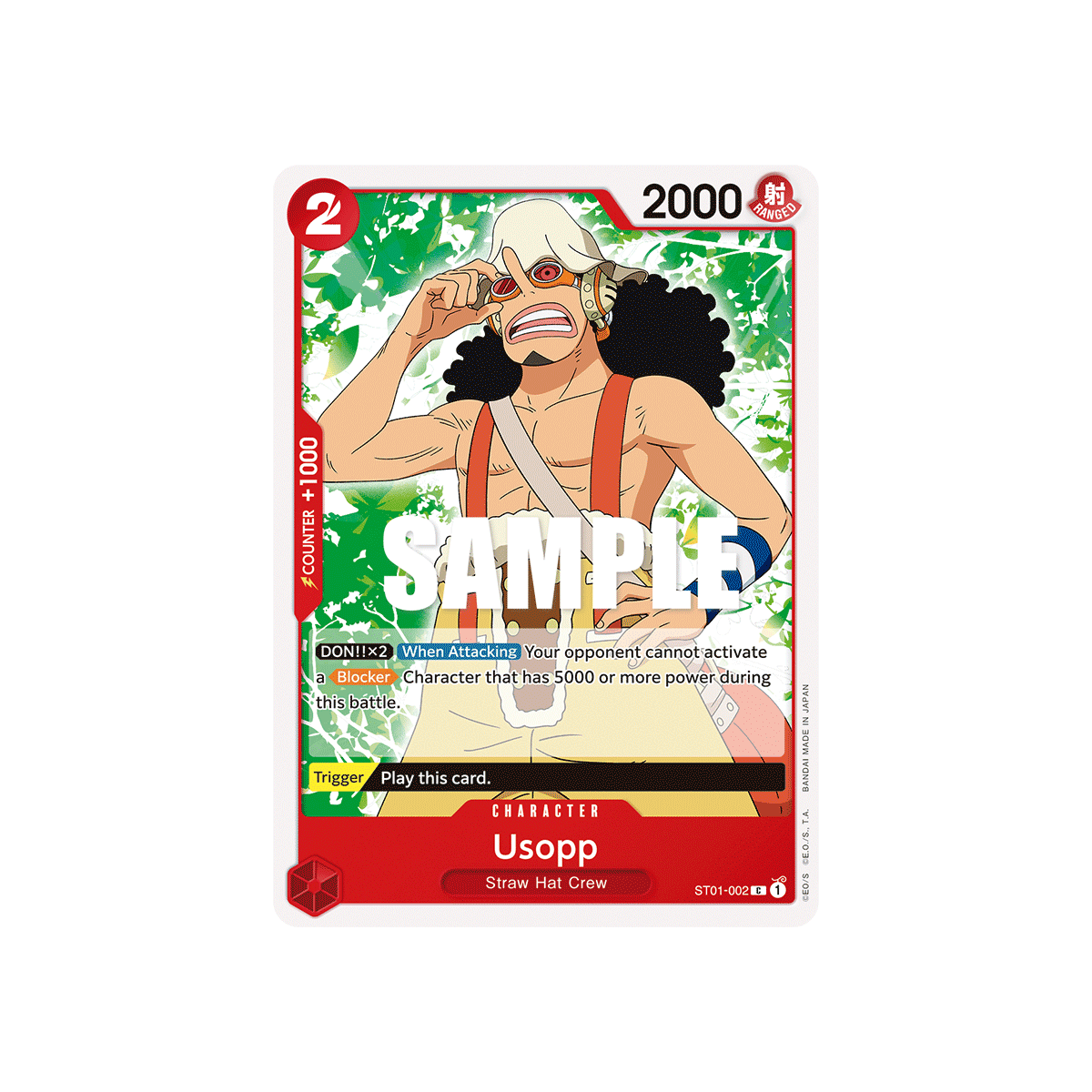 Usopp: Carte One Piece Straw Hat Crew-[ST-01] N°ST01-002