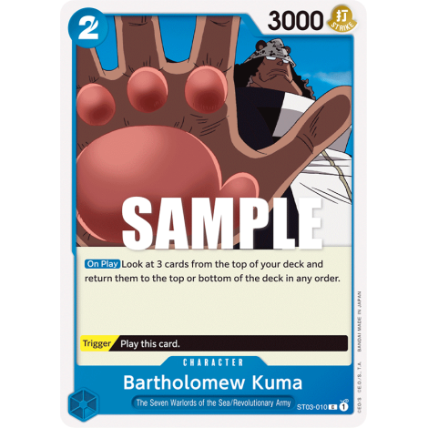 Bartholomew Kuma: Carte One Piece The Seven Warlords of the Sea-[ST-03] N°ST03-010