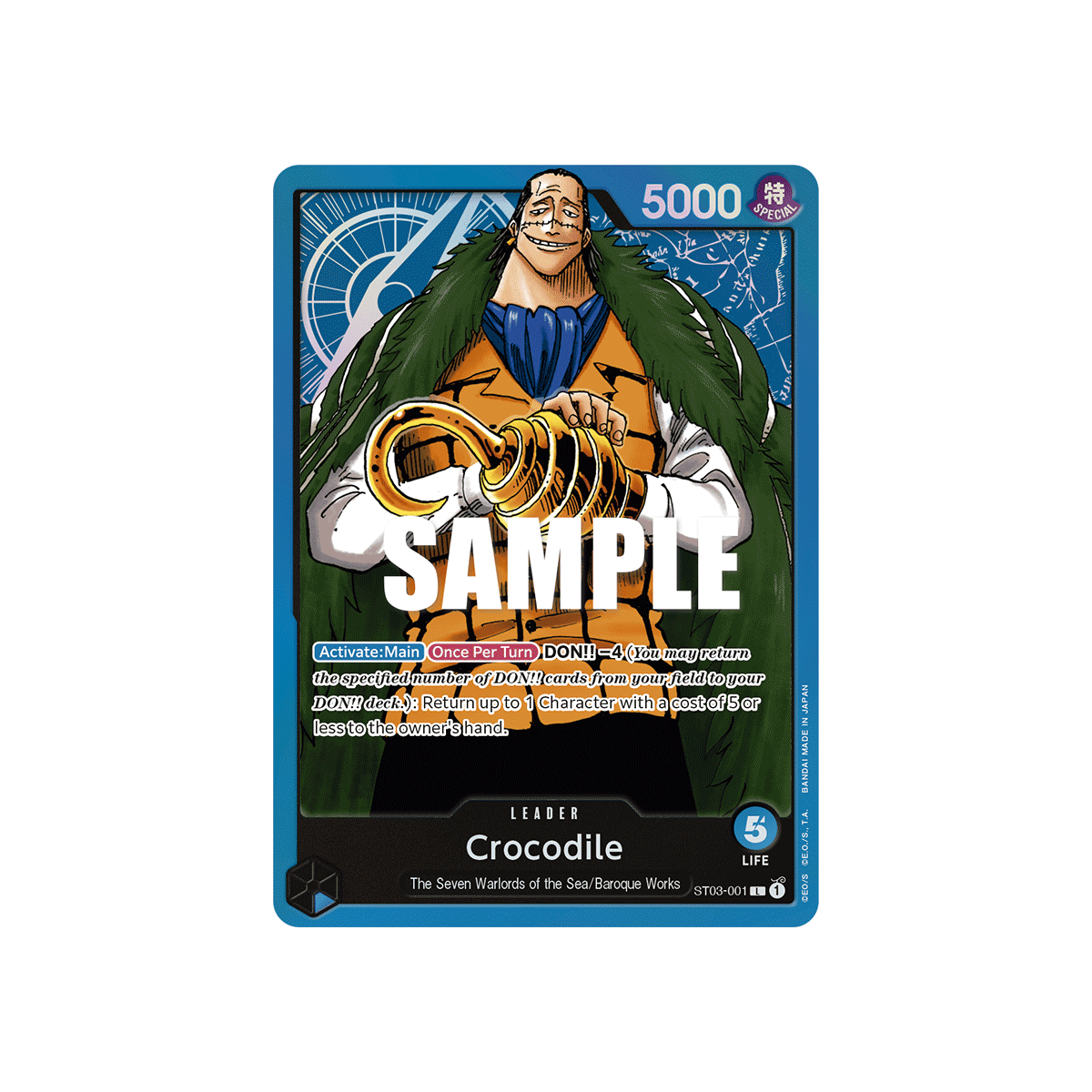 Crocodile: Carte One Piece The Seven Warlords of the Sea-[ST-03] N°ST03-001