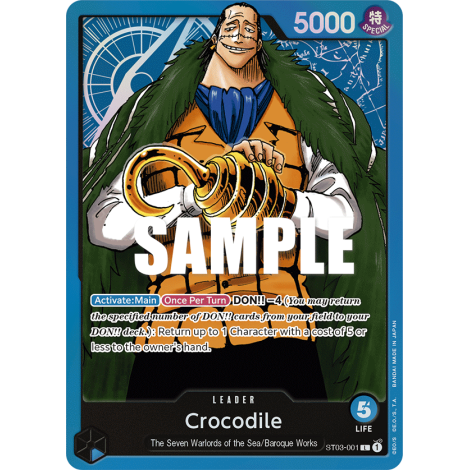 Crocodile: Carte One Piece The Seven Warlords of the Sea-[ST-03] N°ST03-001